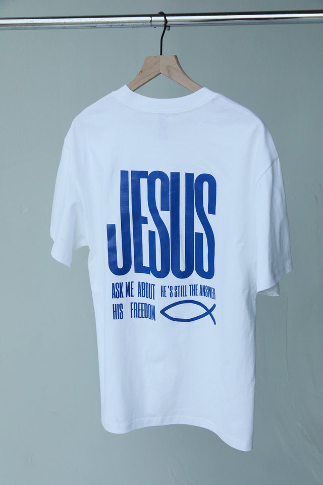 White Jesus Shaka Shirt