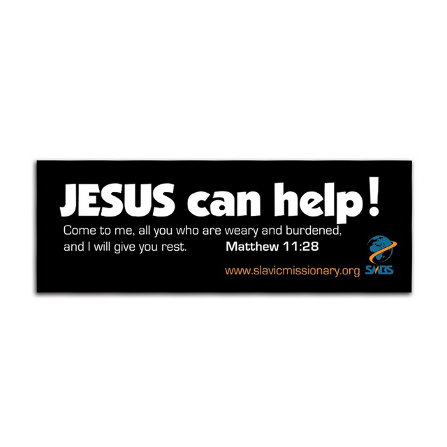 "Jesus Can Help" Bumper Sticker